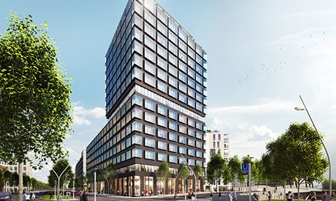 Campus Tower Hafen City Hamburg Nordwest Perspektive