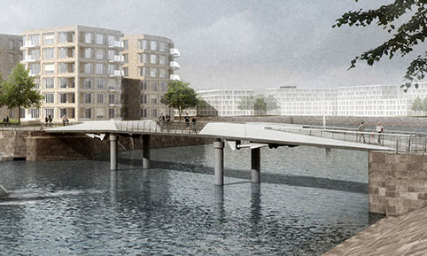 Klappbrücke Zollhafen Mainz