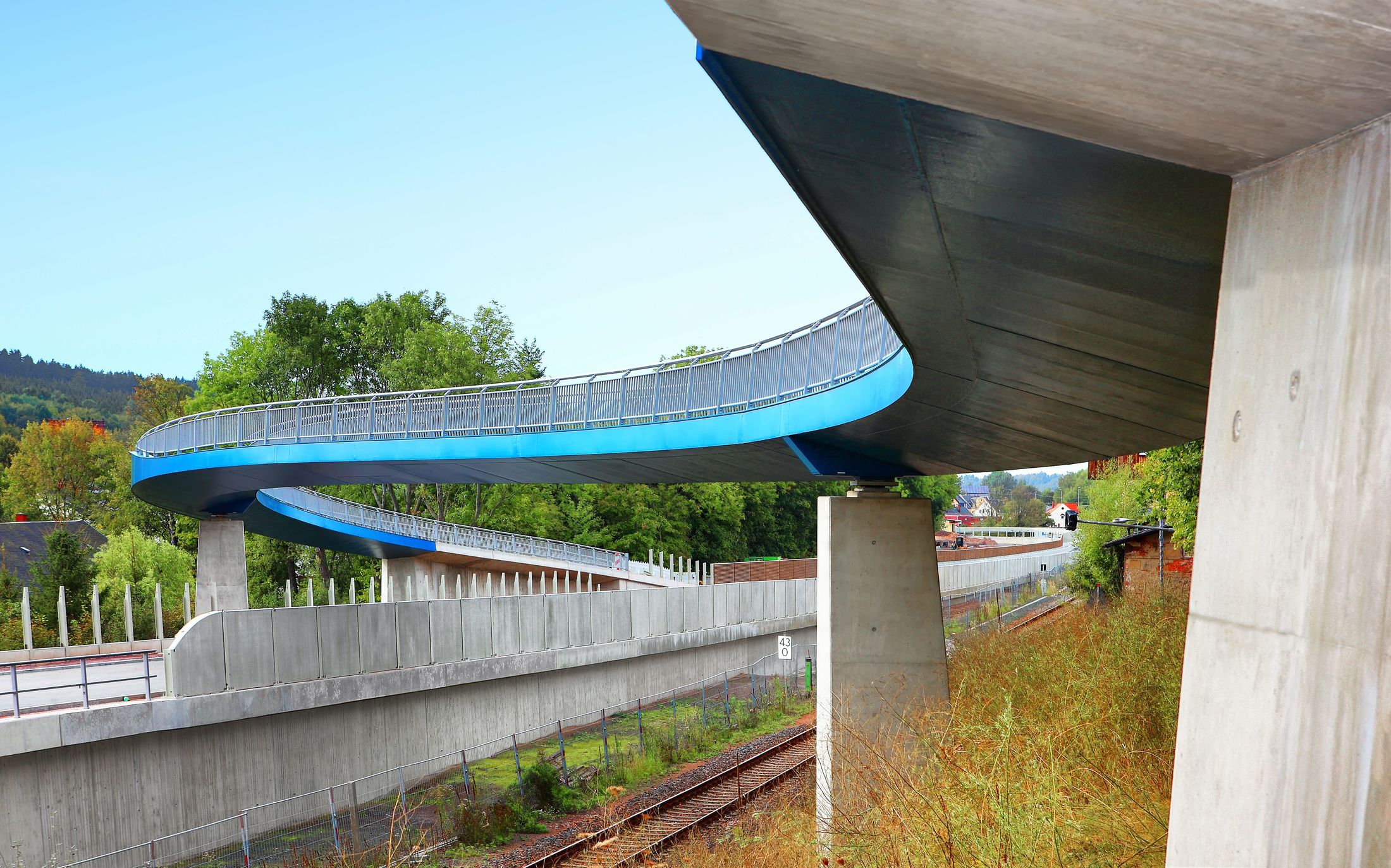 Blaue Welle Flöha Brücke 