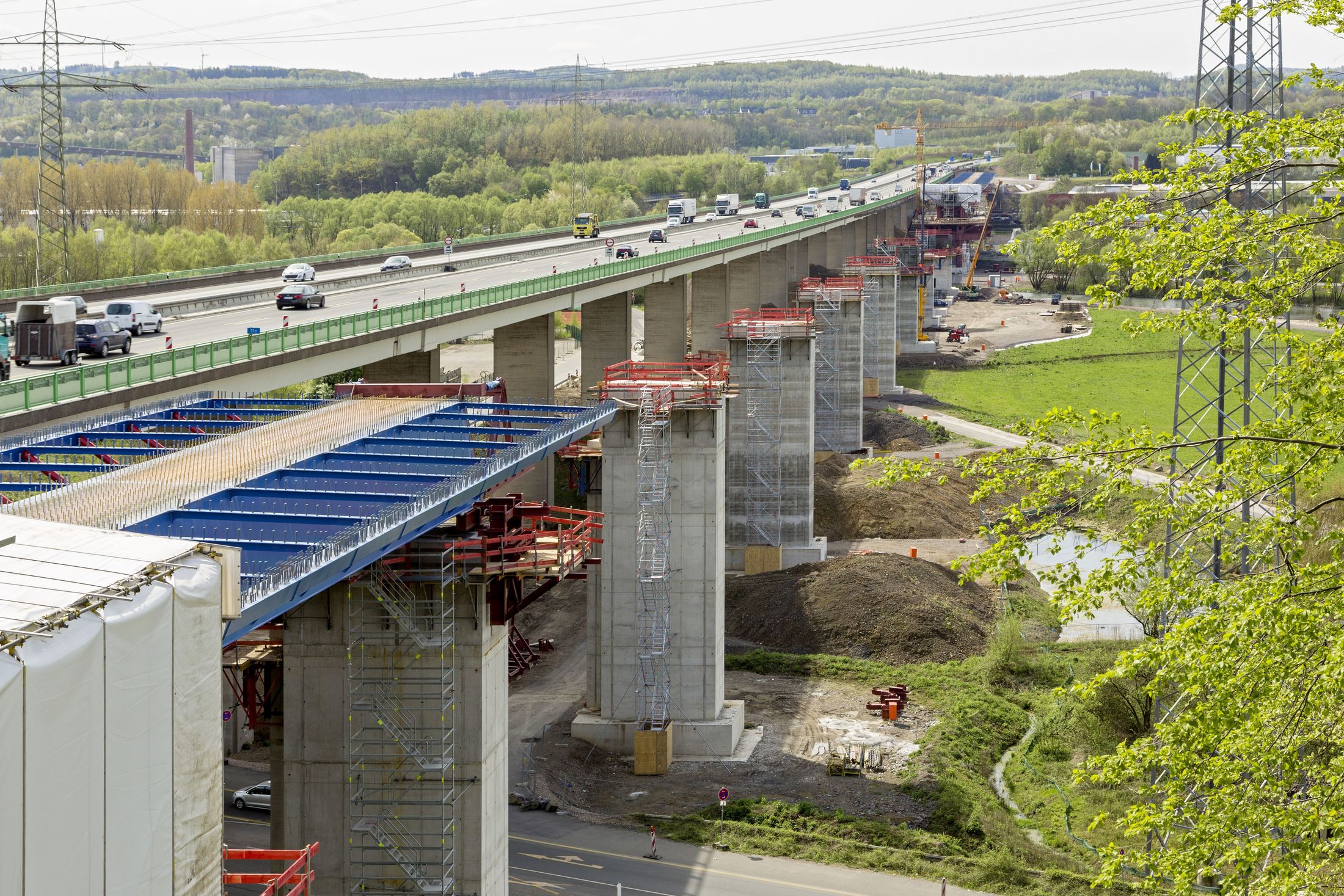 Lennetalbrücke A45 Hagen Brücke Brückenverschub 